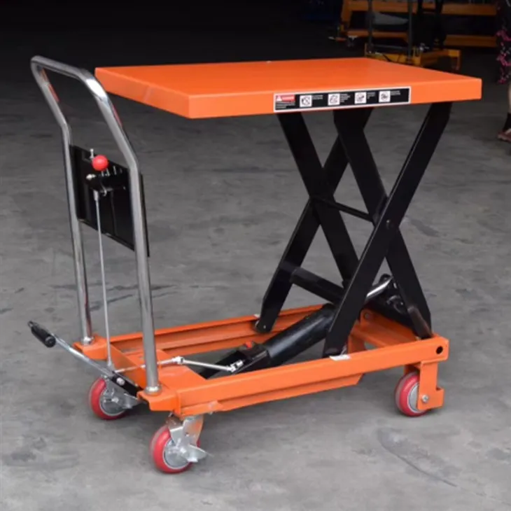 עגלת שולחן הרמת מספריים הידראולית